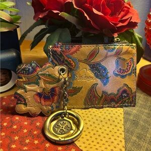 Patricia Nash Leather Key FOB &Card Holder Set